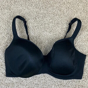 Cacique black lightly lined balconette bra sz 42DDD